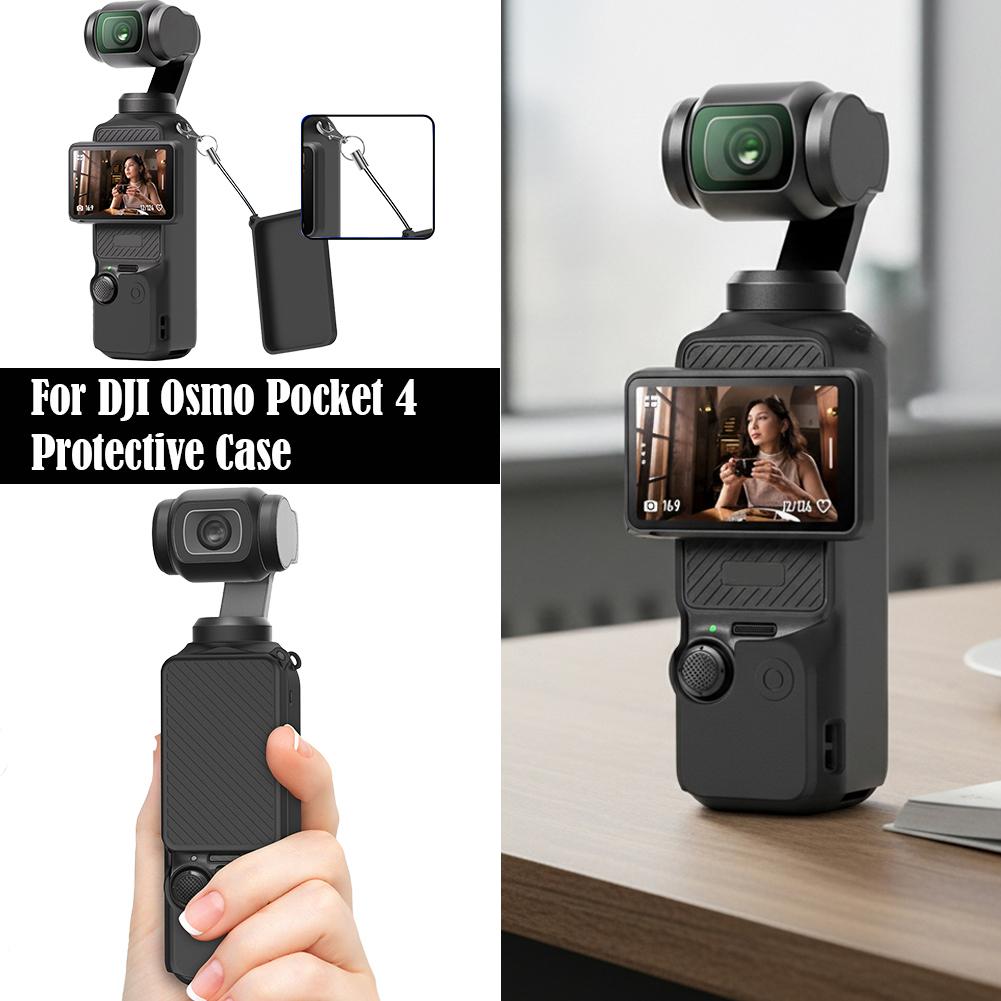 Для DJI Osmo Pocket 4 Защитный чехол Чехол для корпуса Чехол для экрана Противоударный Силиконовый Специальный защитный чехол