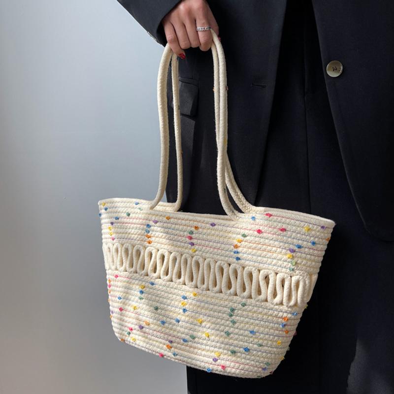 Наборы для вязания, пляжная сумка цвета хаки, большая вместительная соломенная сумка ручной работы, весенне-летняя праздничная сумка для отдыха, женская сумка, сумка для покупок