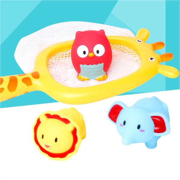 4pcs Baby Bath Toys Floating Bathtub Fun Toy Sand Fishing Toy Bath Time Toys for Children Infant