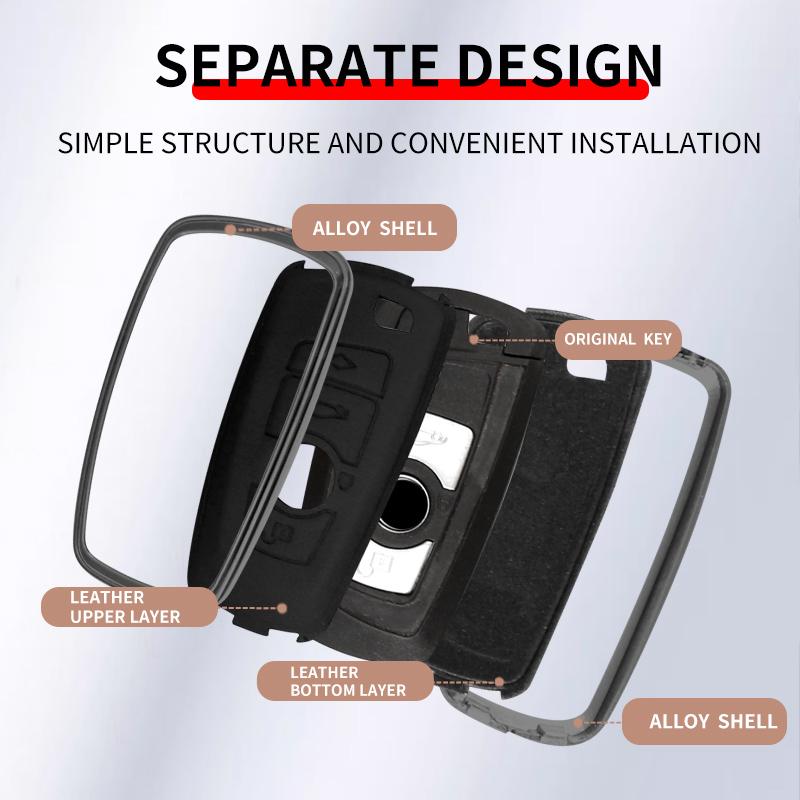 Горячее 2025 Для BMW 1 3 5 7 Серии X1 X3 X4 X5 F10 F15 F16 F20 F30 F18 F25 M3 M4 E34 Чехол для ключей Крышка Корпус из сплава Держатель Брелок Аксессуары