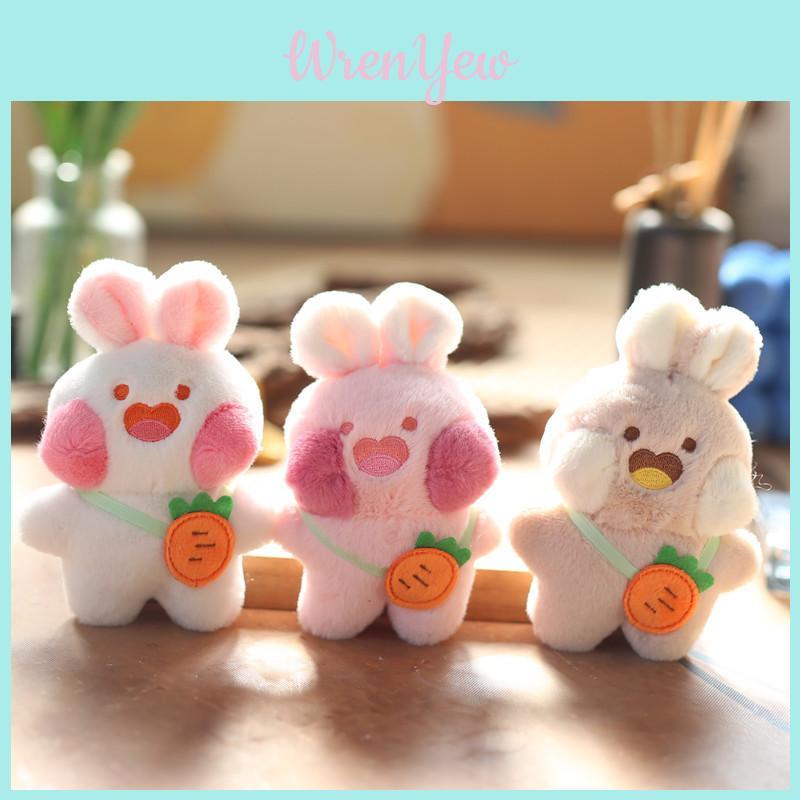 Fluffy Soft Bunny Stuffed Animal Keychain Charms Ideal For Bags And Accessories