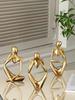 1pcs Nordic Light Luxury Style Abstract Figure Home Decoration Ornaments Mini Shaped Crafts Decoration Artworks Fairy Garden