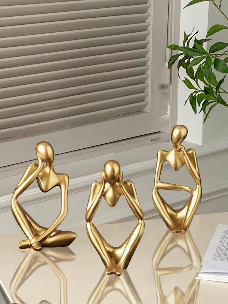 1pcs Nordic Light Luxury Style Abstract Figure Home Decoration Ornaments Mini Shaped Crafts Decoration Artworks Fairy Garden