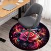 1pc Floral Fantasy Round Chair mat Area Rug - Non-Slip, Floor Mat for Office, Bedroom, Ideal home decor Christmas Gift p0811481