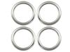 BRIGHTZ N-BOX Custom JF5/JF6 Stainless Steel Center Wheel Cap Rings, 4-Piece Set, Satin Silver [SID-ETC-SMA-052], JF 5/JF 6