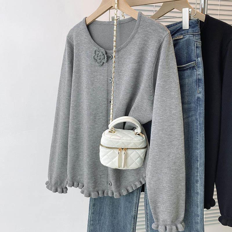 Свитер для женщин Осень Зима Утепленный Теплый Вязаный Эластичный С длинным рукавом Оверсайз Топы