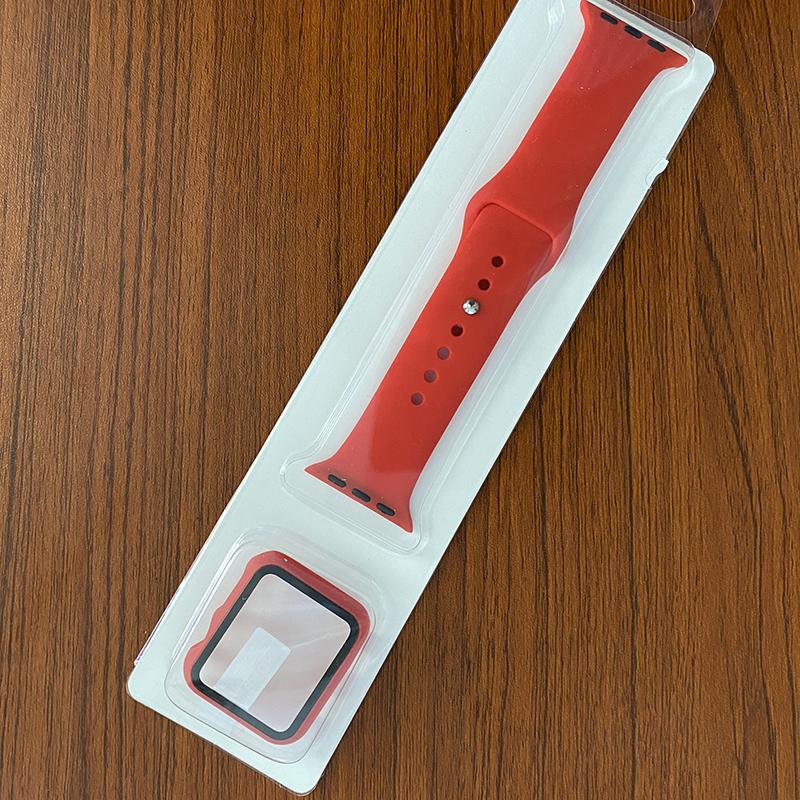 Strap&Glass Cover For Apple Watch Case 45mm 41mm 44mm 40mm 42mm 38mm iWatch Accessorie Screen Protector Apple Watch Serie 3 4 5 6 SE 7 Accessories