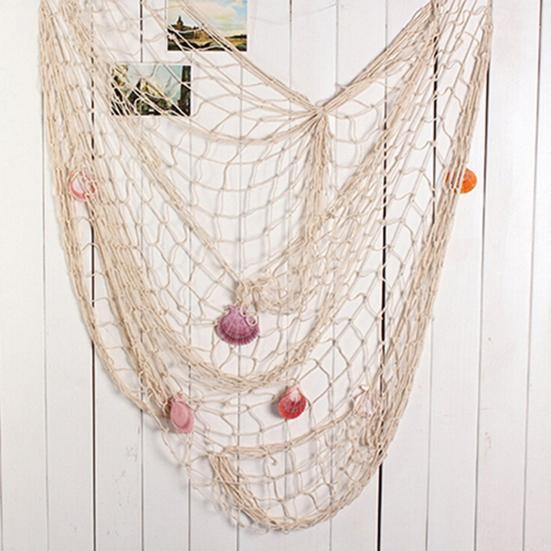 Декоративная имитация рыболовной сети из пеньковой веревки для помещений