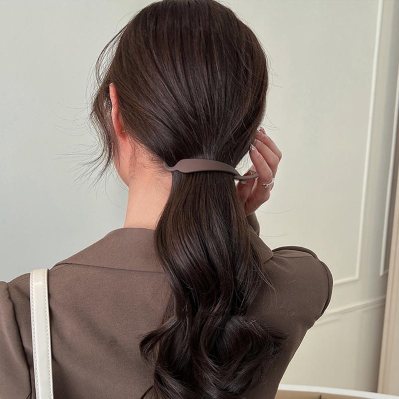 Smooth Banana Hair Barrettes Slip Resistant Grip For Women Girls High Ponytail Styling Accessories