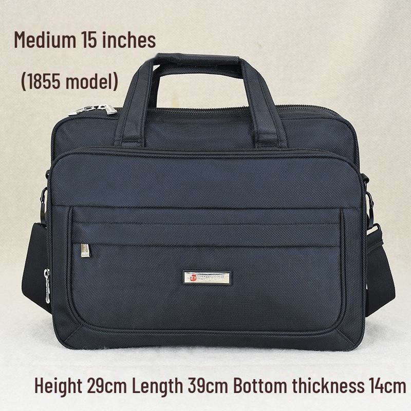 Мужской холщовый деловой портфель большой вместимости для ноутбука и документов — дорожная сумка-мессенджер.