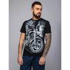 Men Moto Printed Short Sleeve O Neck T Shirt Summer Tees