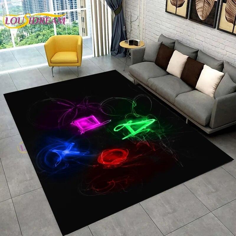Cartoon Gamer Game Controller Area Rugs,Large Carpet Rug for Living Room Children's Room,Kids Play Crawl Non-slip Floor Mat Gift