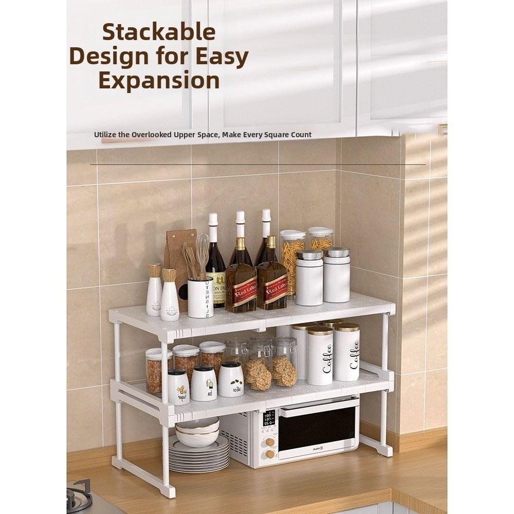 Expandable Cabinet Storage Rack Adjustable Width Cabinet Storage Layer Cabinet
