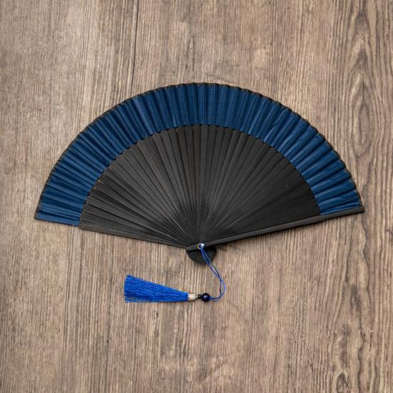 Бамбуковый ручной складной вентилятор, китайский винтажный легкий вентилятор с изысканными кисточками для фестиваля танцевальной музыки, свадебной церкви