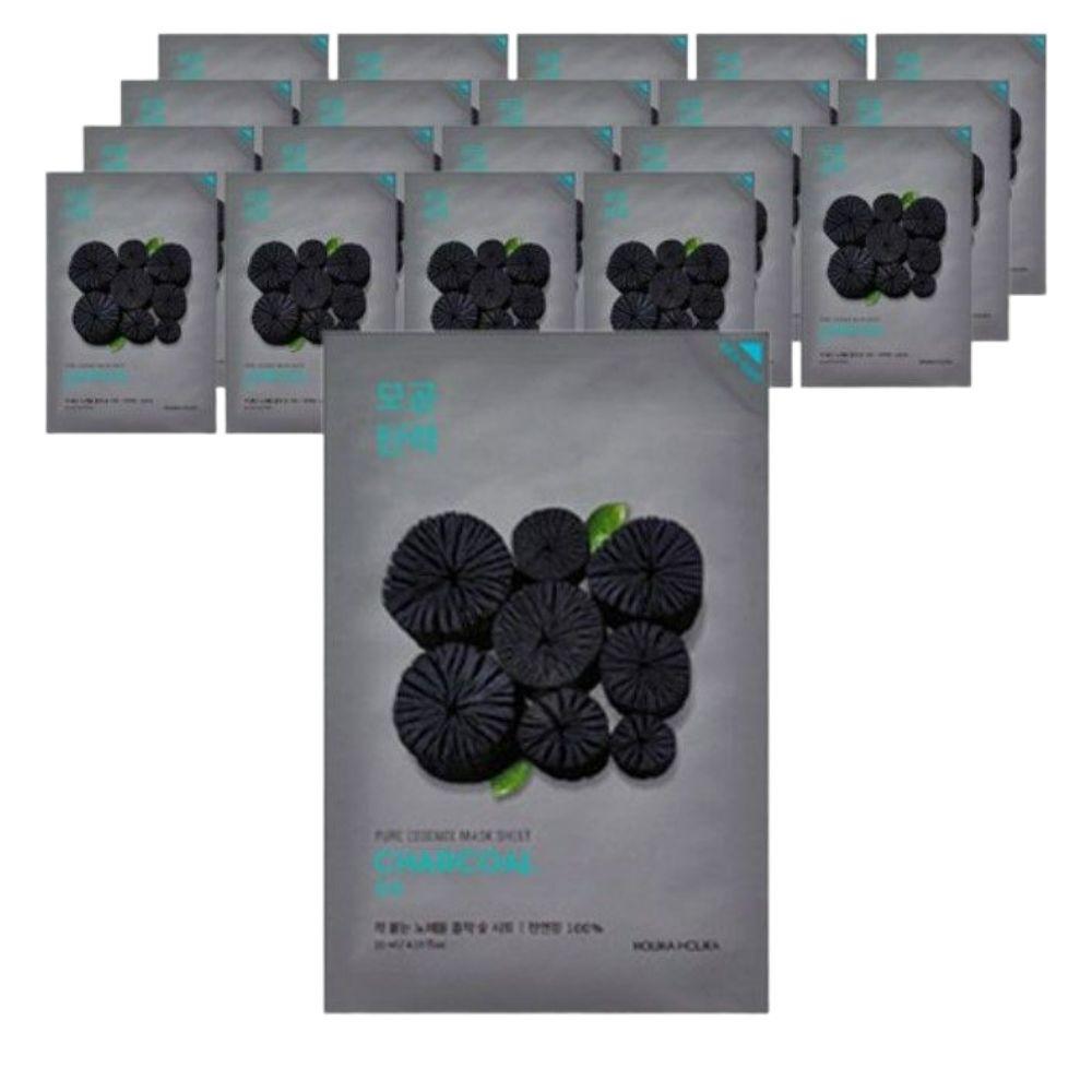 Holika Holika Pure Essence Charcoal Sheet Mask Pore Cleansing & Detox Care 23ml x20