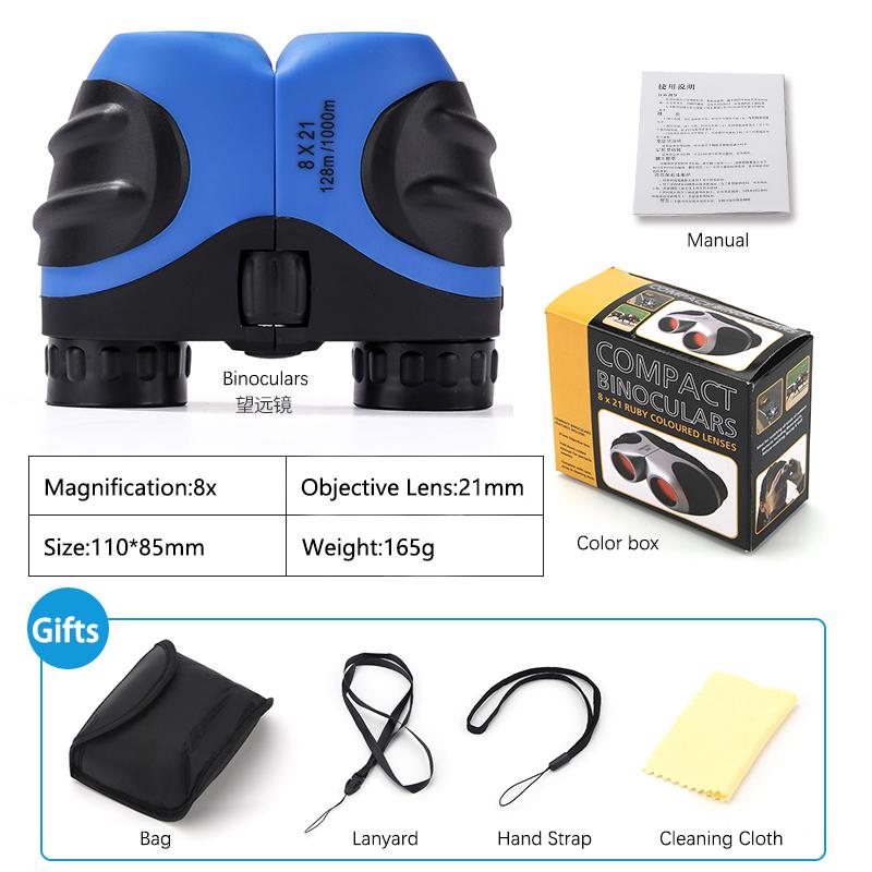 TOPOPTICAL 8x детский профессиональный мини-карманный телескоп, оптика, компактный бинокль для путешествий, наблюдения за птицами, объектив 21 мм