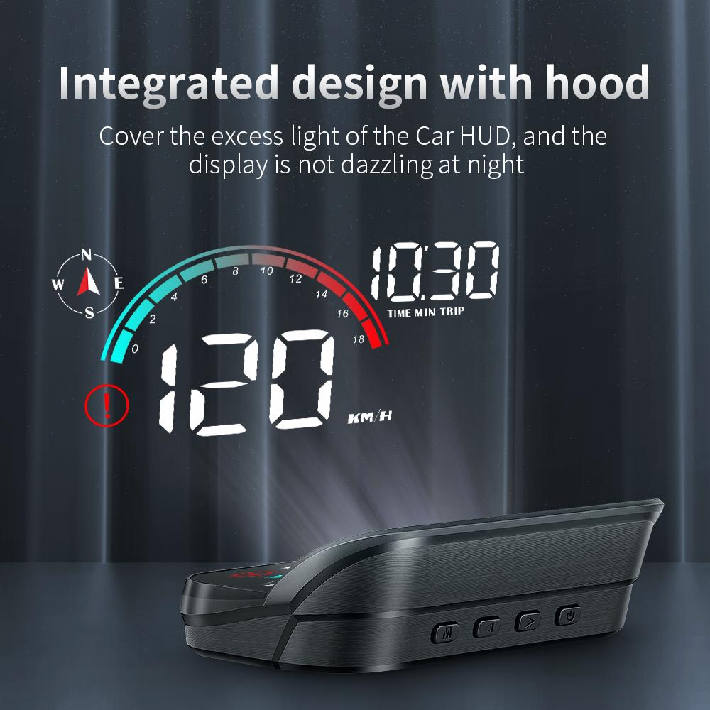 AD M22 Head Up Display Универсальный GPS HUD Цифровой спидометр LCD Проекция на стекло Автомобильный спидометр Проектор на лобовое стекло Часы
