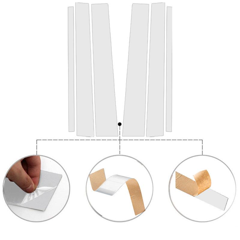 6Pcs Car Window Pillar Posts Door Trim Cover Sticker Fit for Saturn Vue 2002-2007 Auto Exterior Accessories