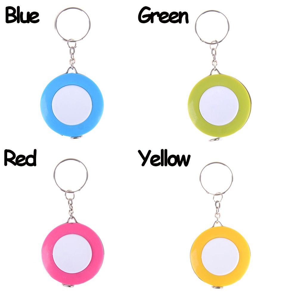 Retractable 150cm/60 Inch Candy Color Measurement Measuring Tool Keychain Tape Measure Soft Ruler