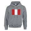 Sweat à capuche - PIXELFORMA - Drapeau du Pérou - Gris - Длинные маншки - Col capuche