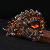 Elegant Colorful Rhinestone Irregular Brooch Shape Vibrant Color Glass Pin Shawl Scarf Suit Collar Badge