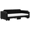VidaXL Daybed with Trundle and Mattress Black 90x200 Cm Fabric 3197654
