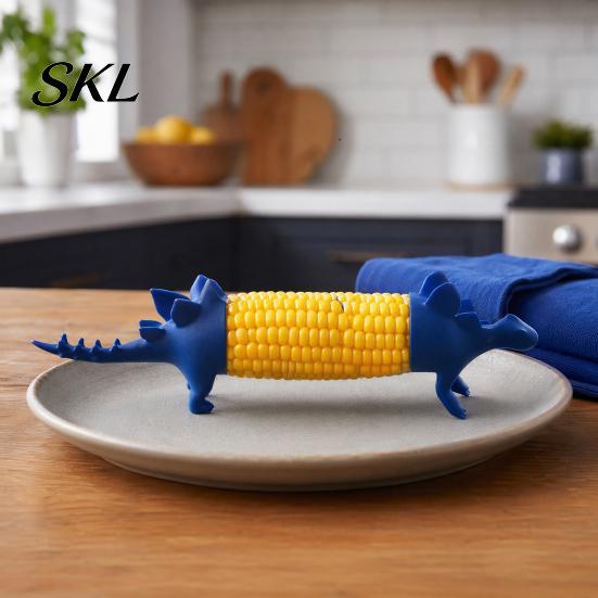 Eco-friendly Corn Forks Dinosaur Holders, Durable 3D Printing Lightweight Sturdy Prongs, Fun Holders Fork, for Hot BBQ Party Dining Table Accessories