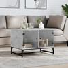 VidaXL Coffee Table with Glass Doors, End Table with Storage, Side Table Living Room Interior, 836542