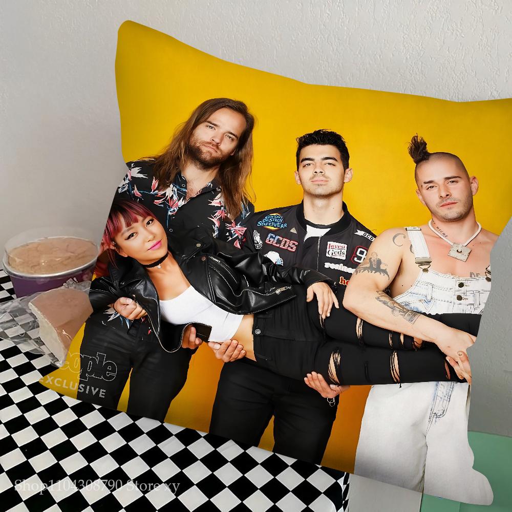 Band J-Jonas-S Cool B-Brothers Pillow Case Square Pillow Bedroom Sofa Leisure Comfort Cushion Car Living Room Home Decoration