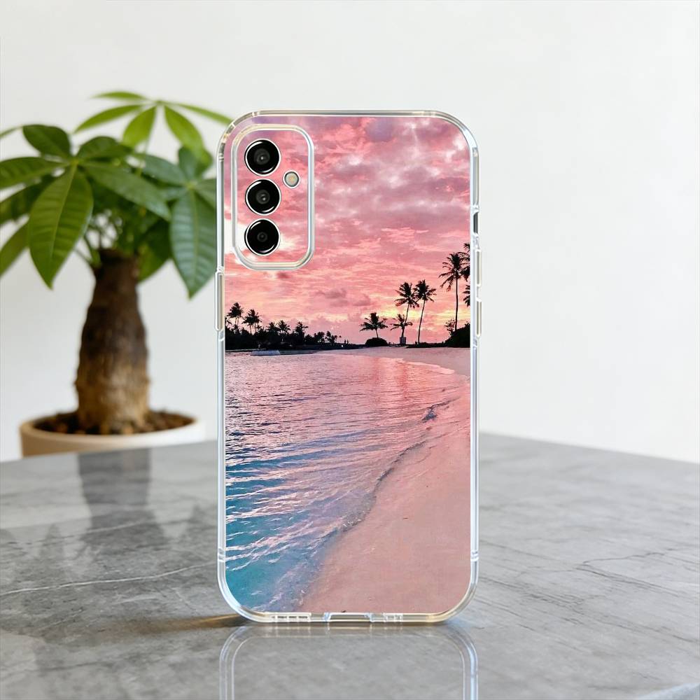 Закат у моря Чехол для телефона Прозрачный силикон Мягкий Для SamsungA10,12,20,21S,30,31,40,50,51,52,70,71