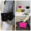 Quilted Bow Cosmetic Bag Multi-functional Sanitary Napkin Storage Bag Portable Toiletry Bag  Trave