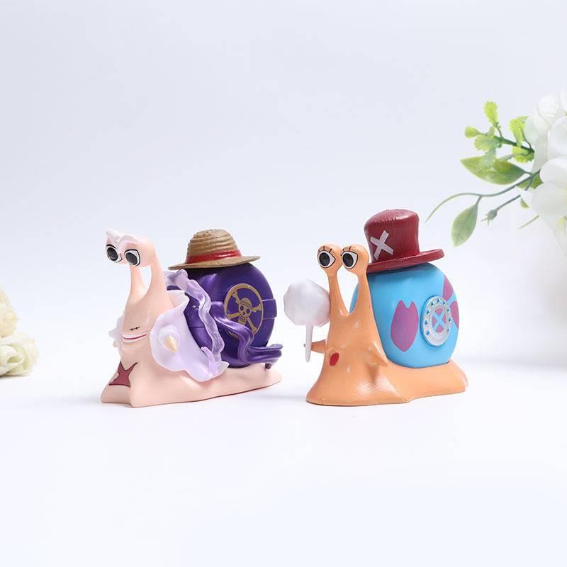 Cute And Colorful Luffy Nika Snail Telephone Bug Collectible Figurine Set