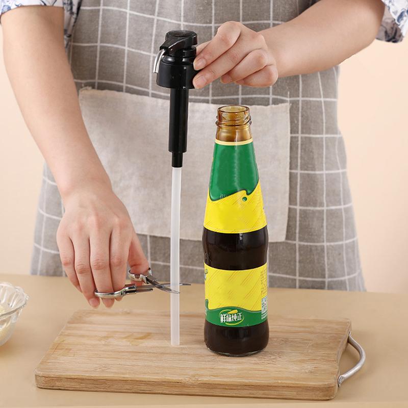 Oyster Sauce Dispenser Jam Bottle Pump Tomato Ketchup Paste Nozzle Cooking Seasoning Oil Bottle Home Kitchen Tools