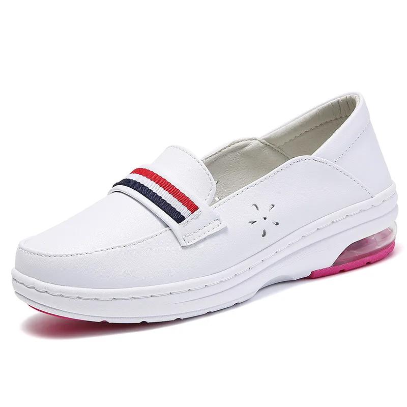 Осенне-зимняя новая обувь для медсестер, женская мягкая подошва, дышащая и неутомительная медицинская обувь, модные универсальные маленькие белые туфли
