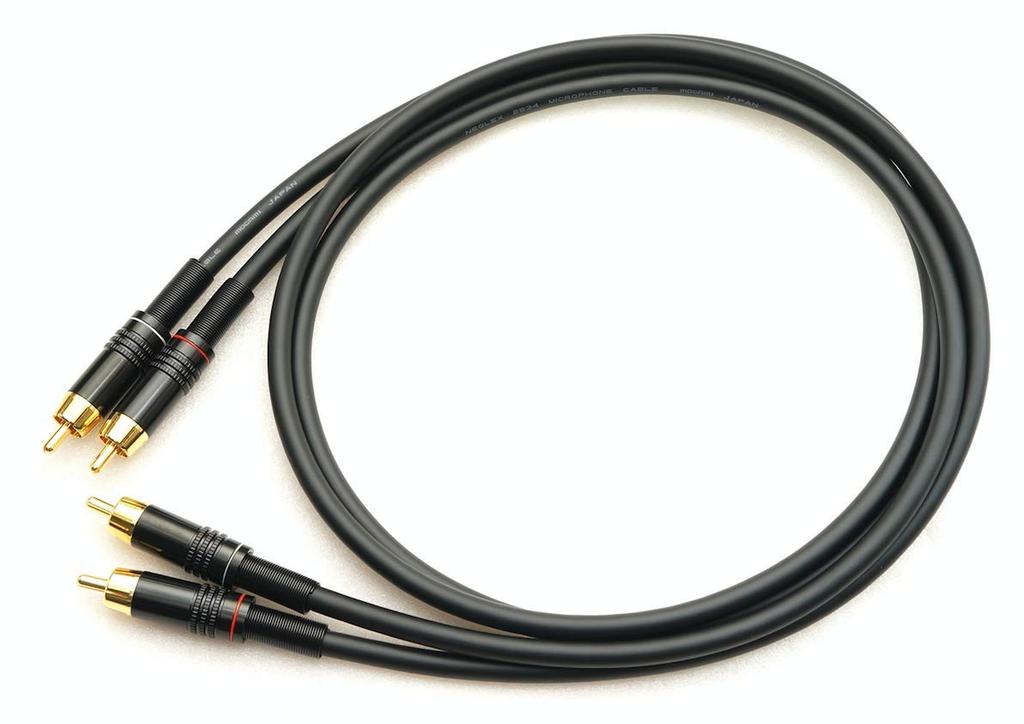 MOGAMI 2534 фосфорная бронза красно-белый линейный 2-парный RCA-кабель (2м)