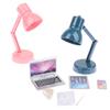 1:12 Dollhouse Miniature Laptop Phone Tablet Desk Lamp Book Desk Set Decor Toy