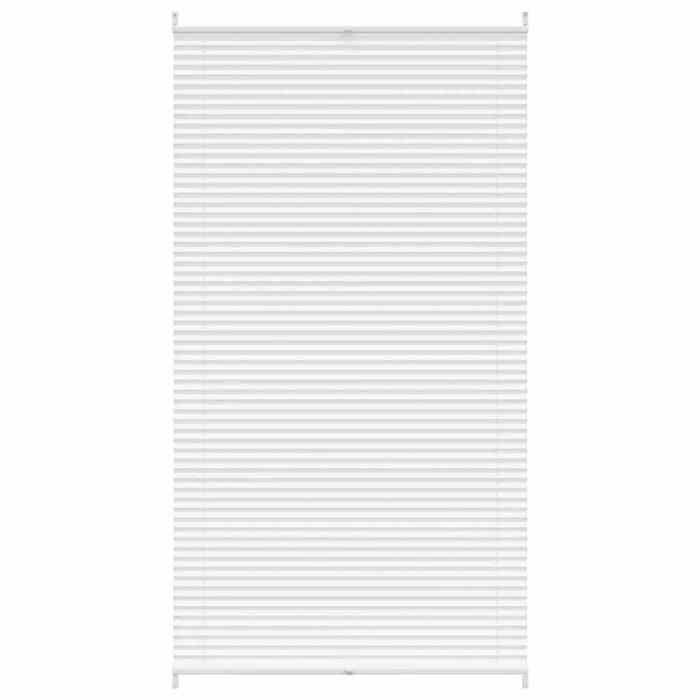 Store plissé - Maison Exclusive - 100 x 200 cm - Blanc - Montage sans perçage