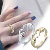 Love Gesture Retro Ring Europeanand Hand Show Your Charm Jewelry Gifts For Women Birthday Anniversary