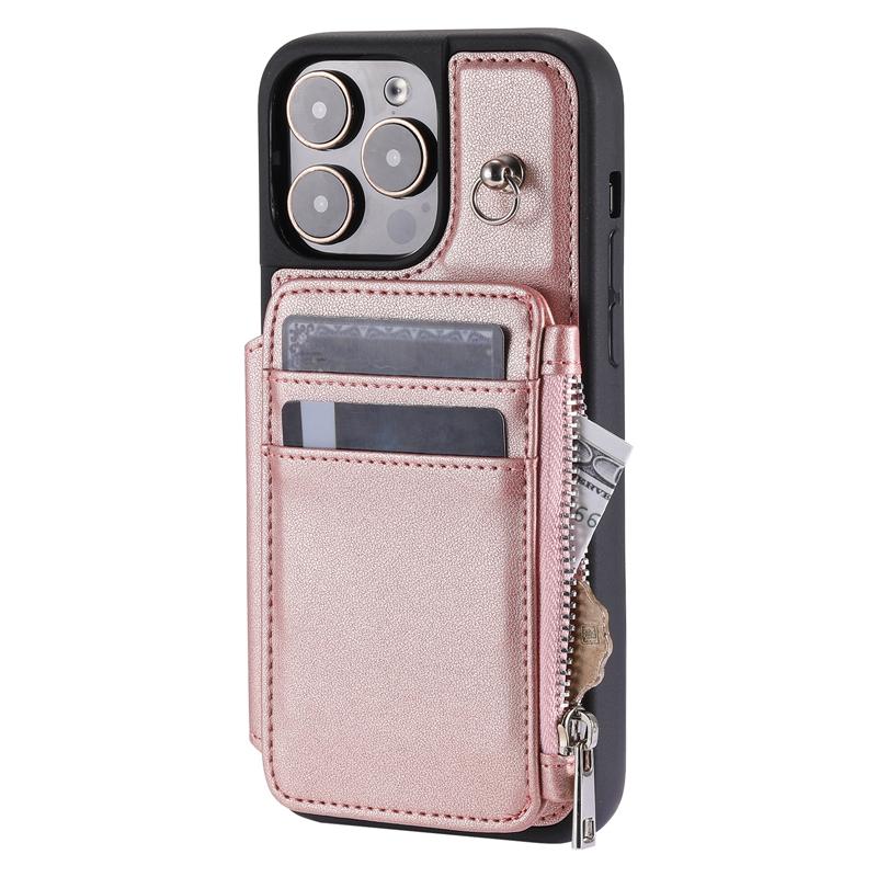Многофункциональный чехол-кошелек на молнии с 5 слотами для карт для Samsung S23 S22 S21 A13 A14 A52 A53 A54 iPhone 14 13 12 11 Складной чехол из искусственной кожи с ремешком на руку