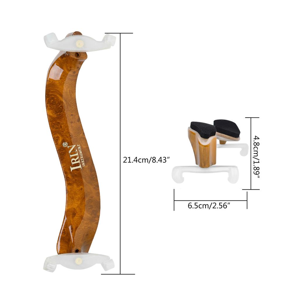 Violin Shoulder Rest, Adjustable Violin Holder ABS Plastic Strong Simplified End Rod Mechanism Fine for 4/4-4/3 Violin