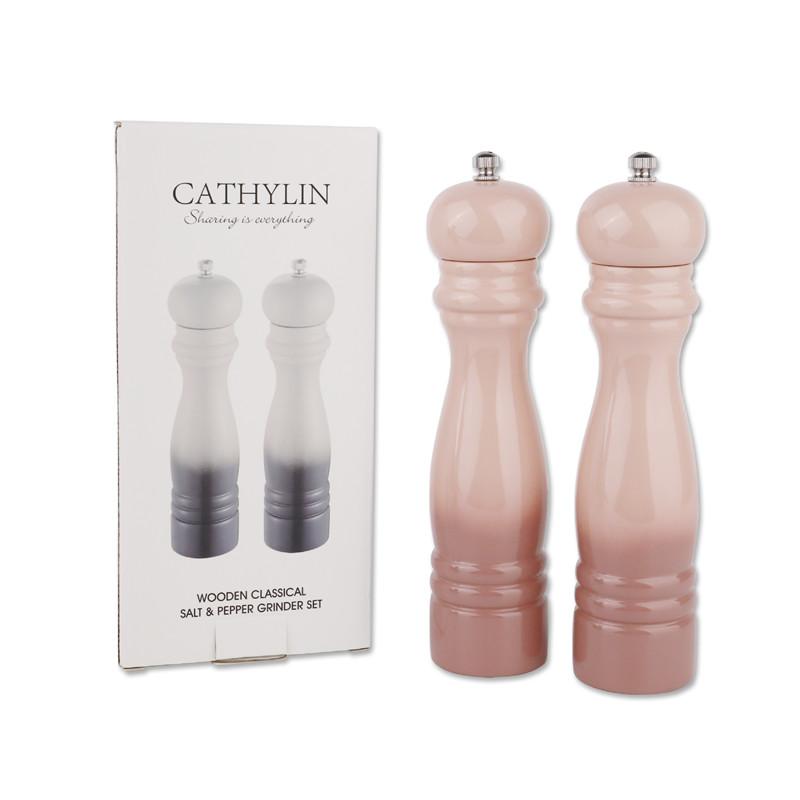 2 шт. 8,6-дюймовая мельница для соли и перца, мельница для специй из цельного дерева с прочной регулируемой керамической мельницей, кухонные принадлежности для приготовления пищи