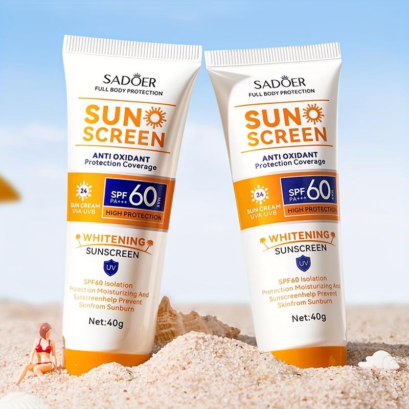 Солнцезащитный крем SPF 60. Длительная защита от солнца. Летняя защита от солнца в путешествиях и на открытом воздухе. Защита от сухого прикосновения и изоляция от ультрафиолетовых лучей.