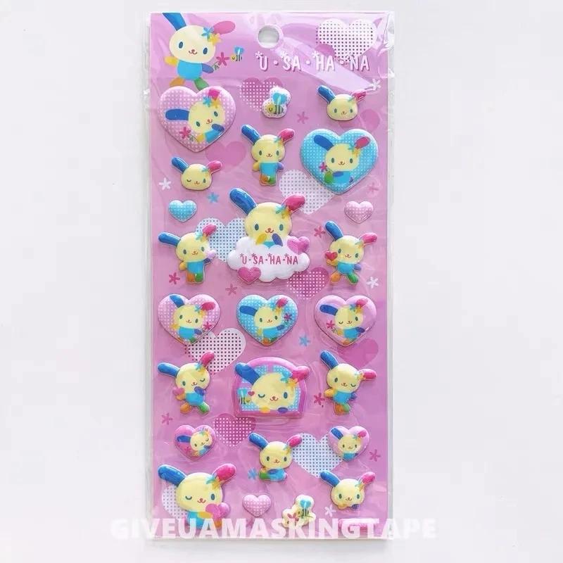 Новые Sanrio Usahana Sugarbunnies 3D Стикеры-пузыри Игрушка Декоративные наклейки для дневника девочки Чехол для телефона DIY Украшение для камеры Игрушка Подарок
