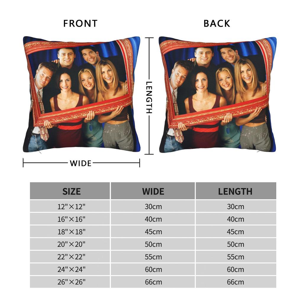 Friends Tv Show Pillowcase Soft Fabric Cushion Cover Decoration Throw Pillow Case Cover Seat Dropshipping 40*40Cm