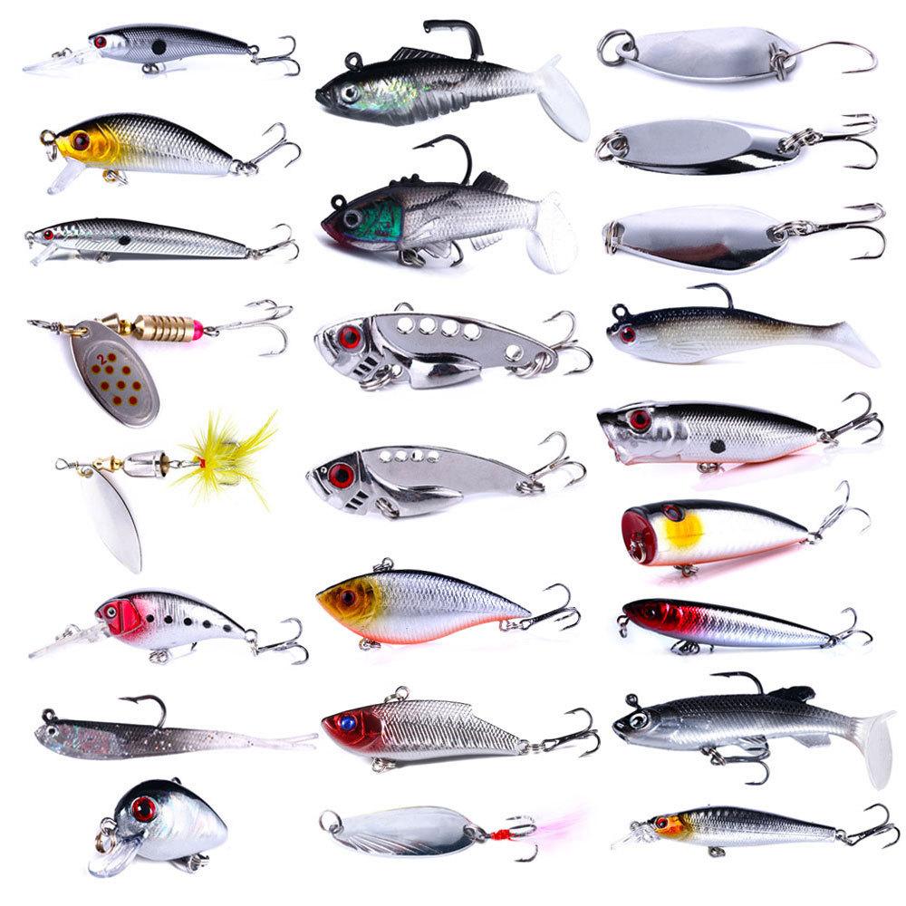 Lure bait set24Minnow Rock Wave Sequin Soft Bait Pencil Micro Lure Fishing Tackle Essential for Fishing