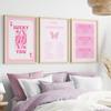 Daily Affirmations Print Girly Blush Pink Wall Art Canvas Painting Positive Quote Lucky You Picture Aesthetic Teens Room Decor