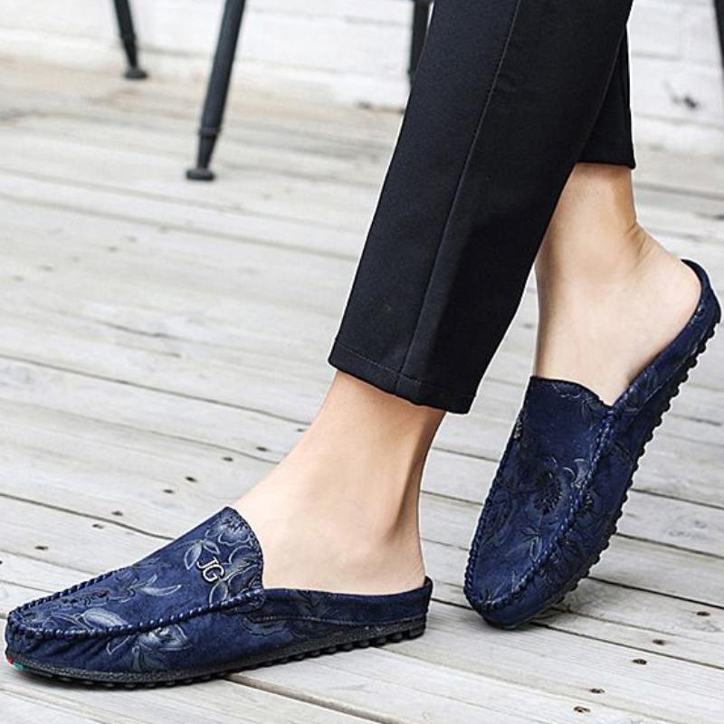 Тапочки для мужчин для ходьбы по дому, плоские домашние туфли, комнатные сандалии, мужские, нескользящие, стильный горячий тренд для взрослых, 2024 мода