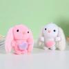 Милый брелок в виде кролика, плюшевая игрушка, очаровательный длинноухий зайчик, шарм для сумки, подарок, белый
