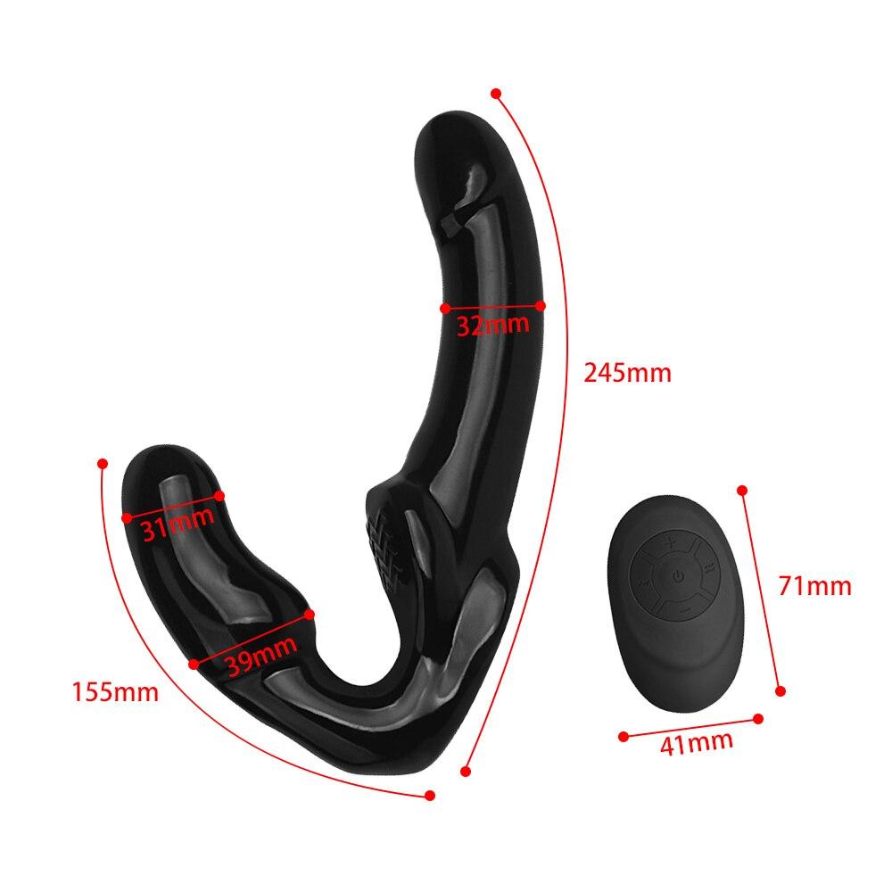 Wireless Remote Double-heads Dildo Vibrators for Women Men Couples Sex Toys Masturbators Exotic Accessories Toys