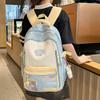 New High-value, Fresh and Sweet College Contrasting Color Splicing Backpack, Lightweight Backpack for Junior High School Students